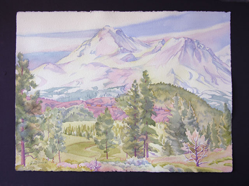Cullimore painting of Mt. Shasta, Sr. Joanne Cullimore, OP