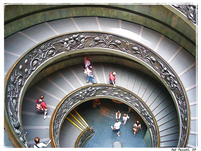 Spiral stairway at the Vatican Museum